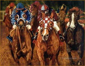 動物 Painting - 競馬の肖像画